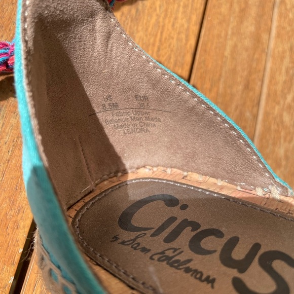 Sam Edelman Circus Lenora Espadrilla Sandals Ankle Wrap Closed Toe Sandal - Picture 5 of 10